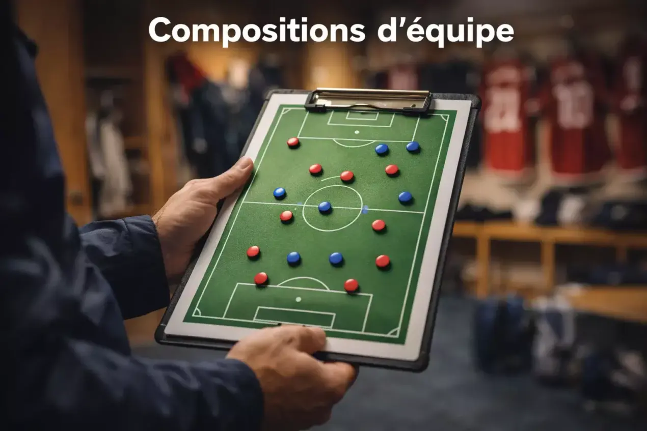 Tableau tactique de football avec des positions de joueurs