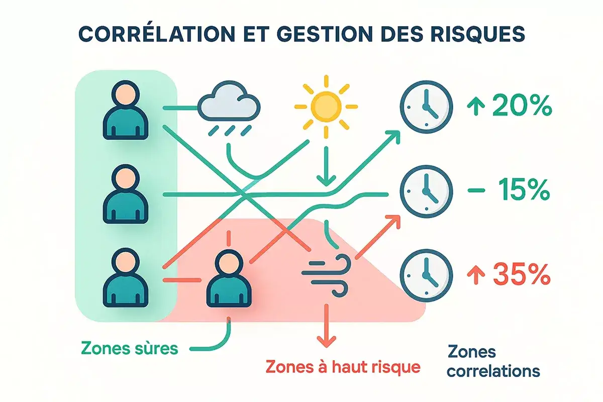 Graphique des corrélations cachées et gestion des risques dans les paris