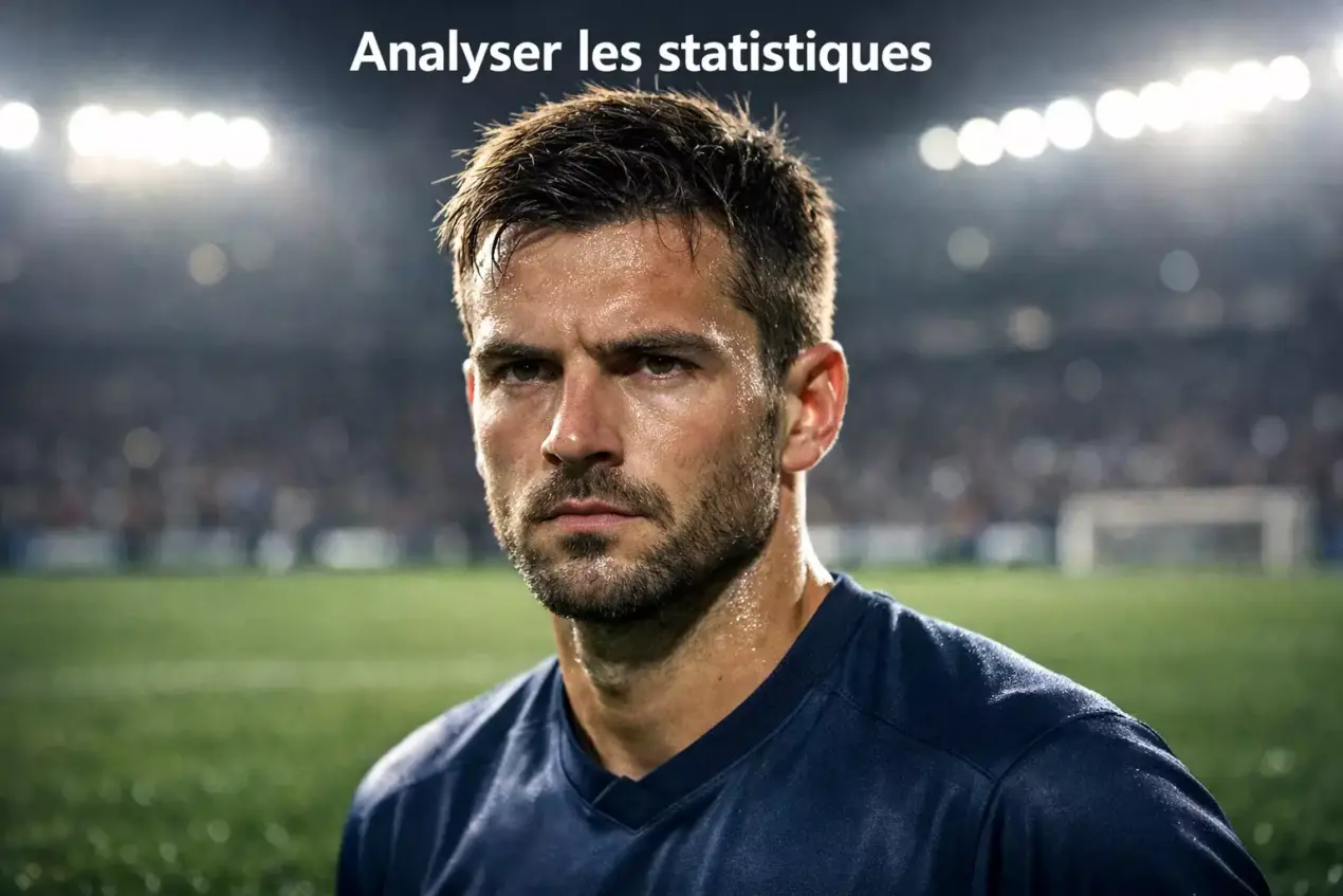 Joueur de football en gros plan concentré avant un match